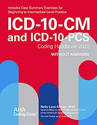 ICD-10-CM and ICD-10-PCS Coding Handbook 2022 Without Answers Book Cover