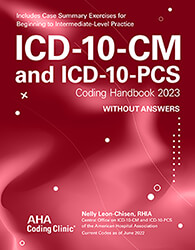 ICD-10-CM and ICD-10-PCS Coding Handbook 2023 Without Answers Book Cover
